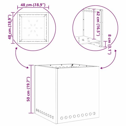 FIRE PIT BLACK 48X48X50CM COLD-ROLLED STEEL