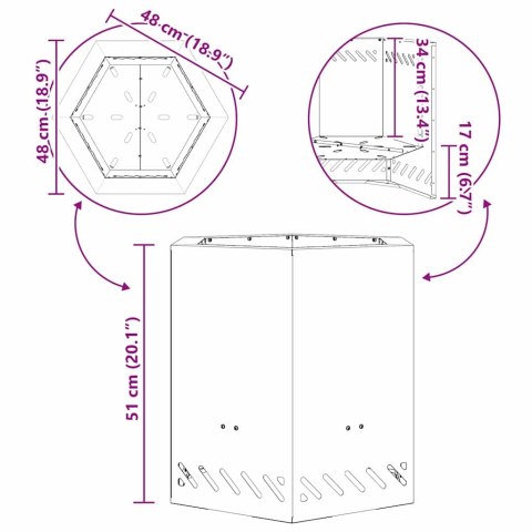 FIRE PIT BLACK 48X48X51CM COLD-ROLLED STEEL