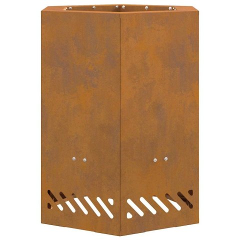 FIRE PIT BROWN 38X38X51CM WEATHERING STEEL