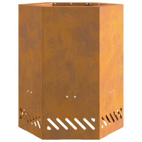 FIRE PIT BROWN 38X38X51CM WEATHERING STEEL