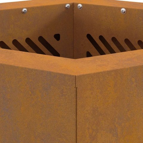 FIRE PIT BROWN 38X38X51CM WEATHERING STEEL