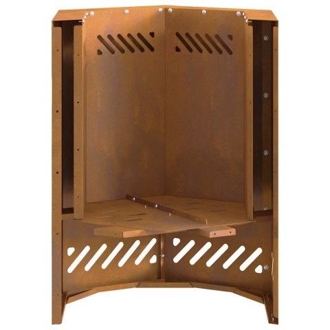 FIRE PIT BROWN 38X38X51CM WEATHERING STEEL