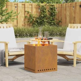 FIRE PIT BROWN 48X48X50CM WEATHERING STEEL