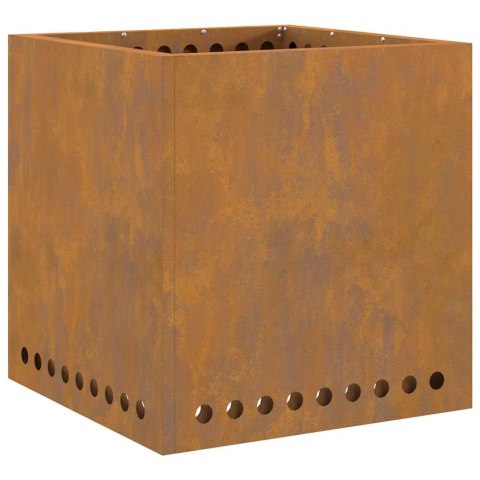 FIRE PIT BROWN 48X48X50CM WEATHERING STEEL
