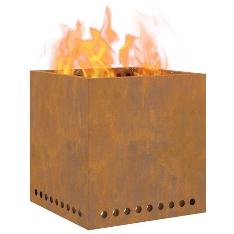 FIRE PIT BROWN 48X48X50CM WEATHERING STEEL