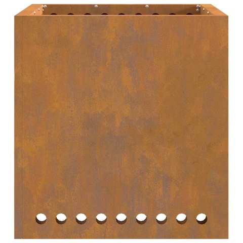 FIRE PIT BROWN 48X48X50CM WEATHERING STEEL