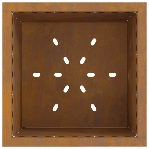 FIRE PIT BROWN 48X48X50CM WEATHERING STEEL