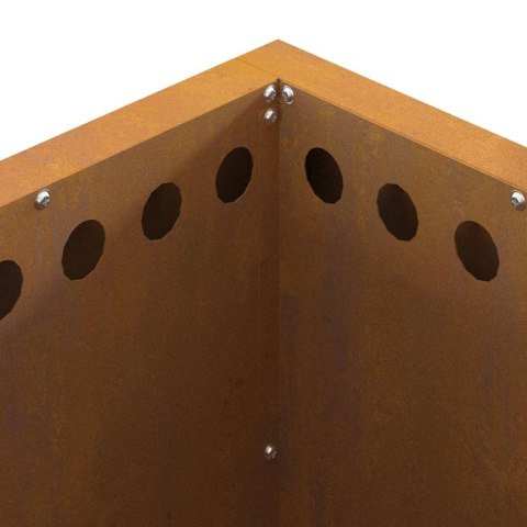 FIRE PIT BROWN 48X48X50CM WEATHERING STEEL