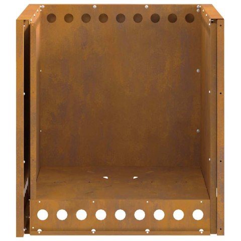 FIRE PIT BROWN 48X48X50CM WEATHERING STEEL