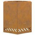 FIRE PIT BROWN 48X48X51CM WEATHERING STEEL