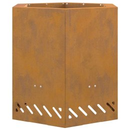 FIRE PIT BROWN 48X48X51CM WEATHERING STEEL