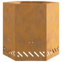 FIRE PIT BROWN 48X48X51CM WEATHERING STEEL
