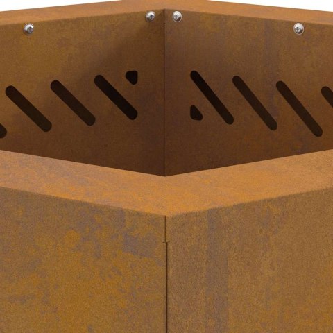 FIRE PIT BROWN 48X48X51CM WEATHERING STEEL