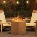 FIRE PIT BROWN 58X58X51CM WEATHERING STEEL