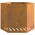 FIRE PIT BROWN 58X58X51CM WEATHERING STEEL