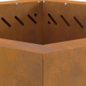FIRE PIT BROWN 58X58X51CM WEATHERING STEEL