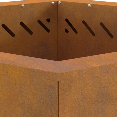FIRE PIT BROWN 58X58X51CM WEATHERING STEEL