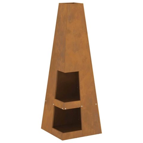 KOMINEK BRĄZOWY 35X35X100CM STAL KORTENOWSKA