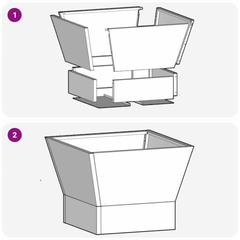 KOMINEK BRĄZOWY 40X40X35CM STAL