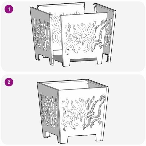KOMINEK BRĄZOWY 40X40X40CM STAL KORTENOWSKA