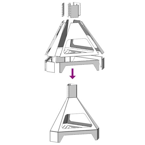 KOMINEK BRĄZOWY 50X43X52CM STAL KORTENOWSKA
