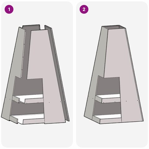 KOMINEK BRĄZOWY 50X50X100CM STAL KORTENOWSKA