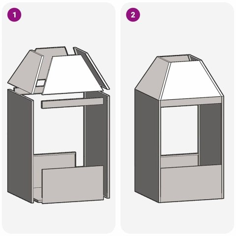 KOMINEK BRĄZOWY 50X50X100CM STAL KORTENOWSKA
