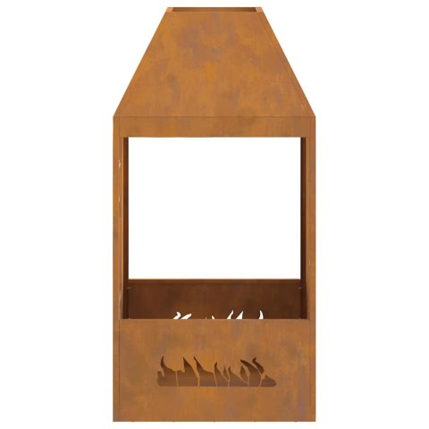 KOMINEK BRĄZOWY 50X50X100CM STAL KORTENOWSKA