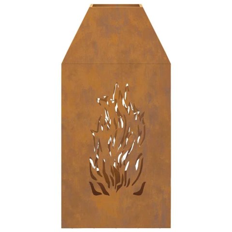 KOMINEK BRĄZOWY 50X50X100CM STAL KORTENOWSKA