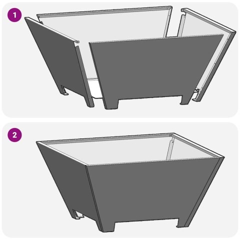KOMINEK BRĄZOWY 60X60X30CM STAL KORTENOWSKA