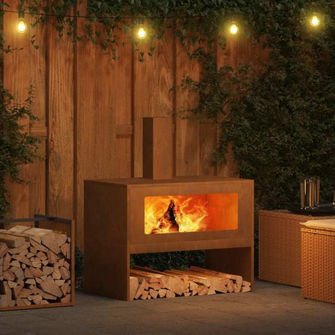 KOMINEK BRĄZOWY 80X50X96CM STAL KORTENOWSKA