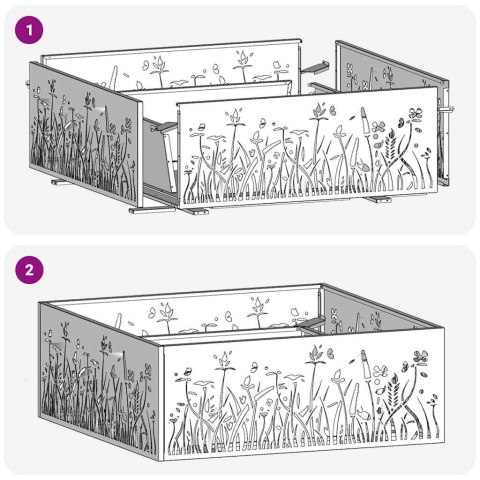 KOMINEK BRĄZOWY 80X80X30CM STAL KORTENOWSKA