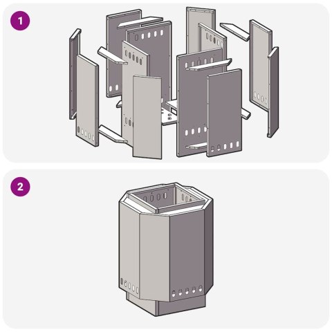KOMINEK CZARNY 38X38X51CM STAL WALCOWANA NA ZIMNO