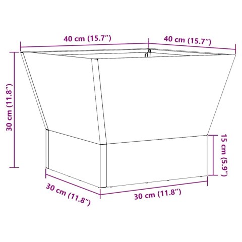 KOMINEK CZARNY 40X40X35CM STAL