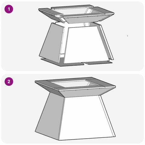 KOMINEK CZARNY 48X48X40CM STAL WALCOWANA NA ZIMNO