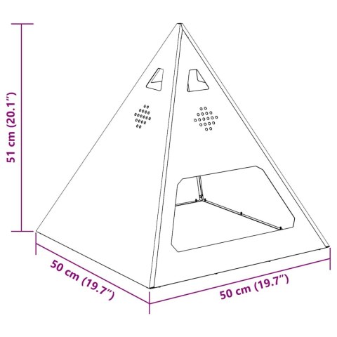 KOMINEK CZARNY 50X50X51CM STAL WALCOWANA NA ZIMNO