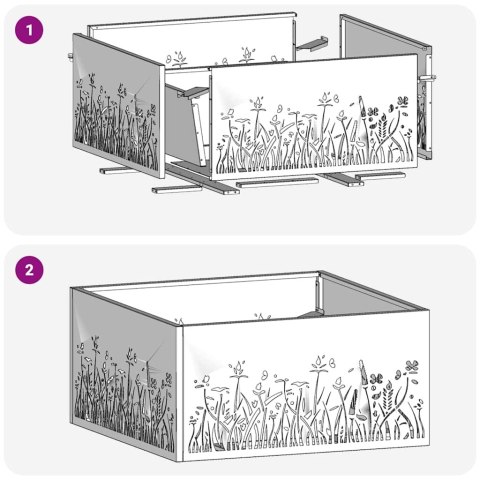 KOMINEK CZARNY 60X60X30CM STAL WALCOWANA NA ZIMNO