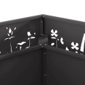 KOMINEK CZARNY 80X80X30CM STAL WALCOWANA NA ZIMNO