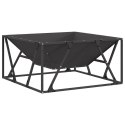 STYLOWY KOMINEK OGRODOWY 80X80X40CM CZARNY STAL WALCOWANA NA ZIMNO