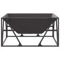 STYLOWY KOMINEK OGRODOWY 80X80X40CM CZARNY STAL WALCOWANA NA ZIMNO