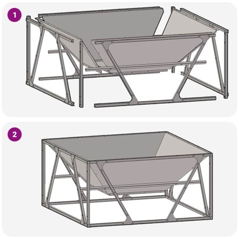 STYLOWY KOMINEK OGRODOWY 80X80X40CM CZARNY STAL WALCOWANA NA ZIMNO