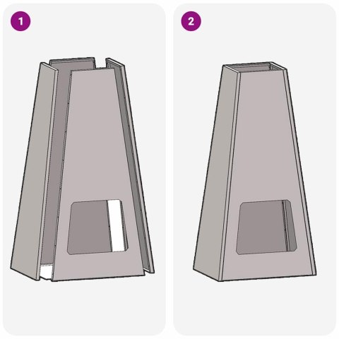 KOMINEK CZARNY 50X35X100CM STAL WALCOWANA NA ZIMNO