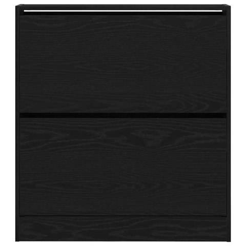 SZAFKA NA BUTY Z PRZECHOWYWANIEM CZARNY DĄB 80X21X87.5CM