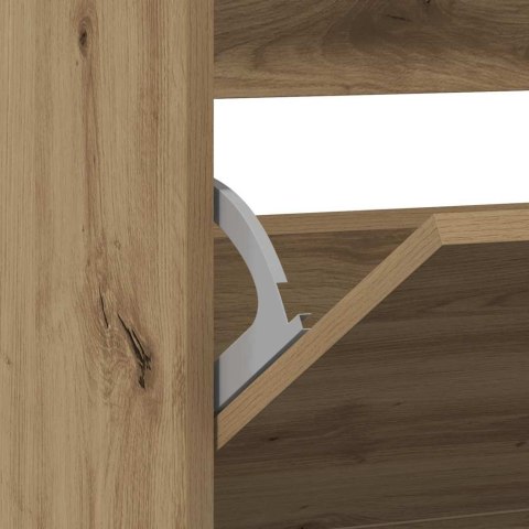 SZAFKA NA BUTY Z PRZECHOWYWANIEM WĘDZONY DĄB 80X21X87.5CM