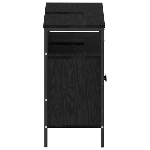 SZAFKA POD UMYWALKĘ Z PÓŁKĄ CZARNY DĄB 80X30X60CM