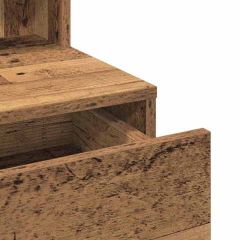 TOALETKA Z SZUFLADĄ Z PÓŁKĄ STARE DREWNO 80X41X144.5CM