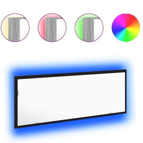 LUSTRO ŁAZIENKOWE LED Z LUSTREM CZARNY DĄB 100X8.5X37CM