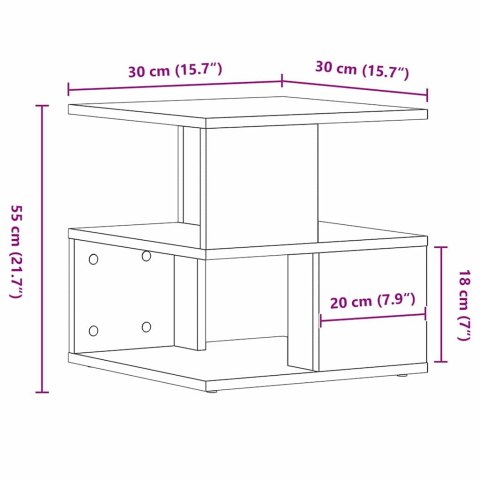 STOLIK BOCZNY DĄB ARTISAN 40X40X40CM