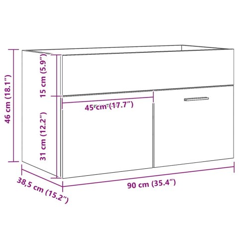 SZAFKA UMYWALKOWA 38,5X100X46CM