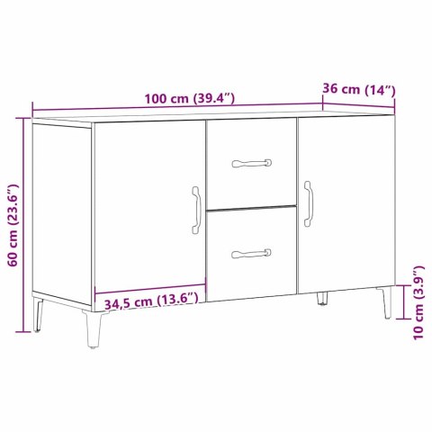 BUFET CZARNY 100X36X60CM